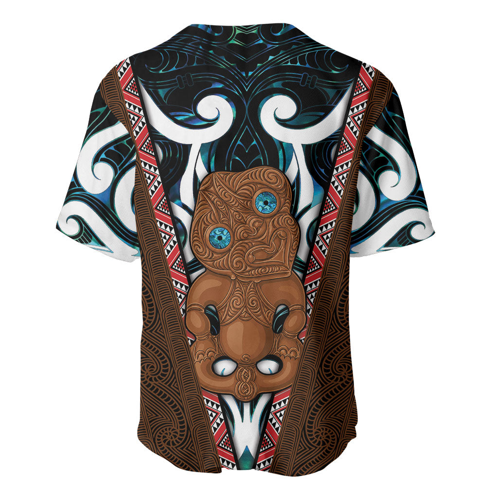 New Zealand Whakairo Baseball Jersey Tiki Maori Carving Taniko Motifs LT14 - Polynesian Pride