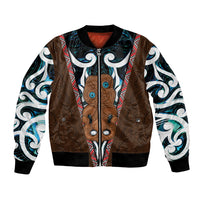 New Zealand Whakairo Bomber Jacket Tiki Maori Carving Taniko Motifs LT14 Unisex Multicolor - Polynesian Pride