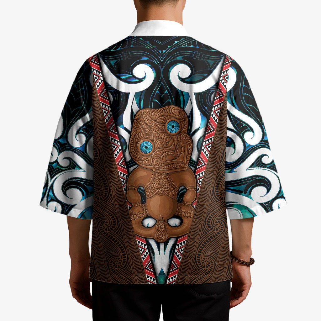 New Zealand Whakairo Kimono Tiki Maori Carving Taniko Motifs LT14 - Polynesian Pride