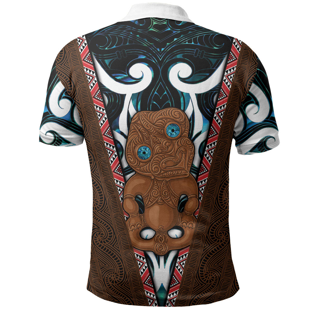 New Zealand Whakairo Polo Shirt Tiki Maori Carving Taniko Motifs LT14 - Polynesian Pride
