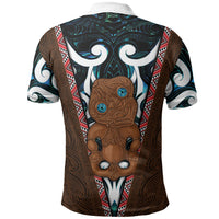 New Zealand Whakairo Polo Shirt Tiki Maori Carving Taniko Motifs LT14 - Polynesian Pride