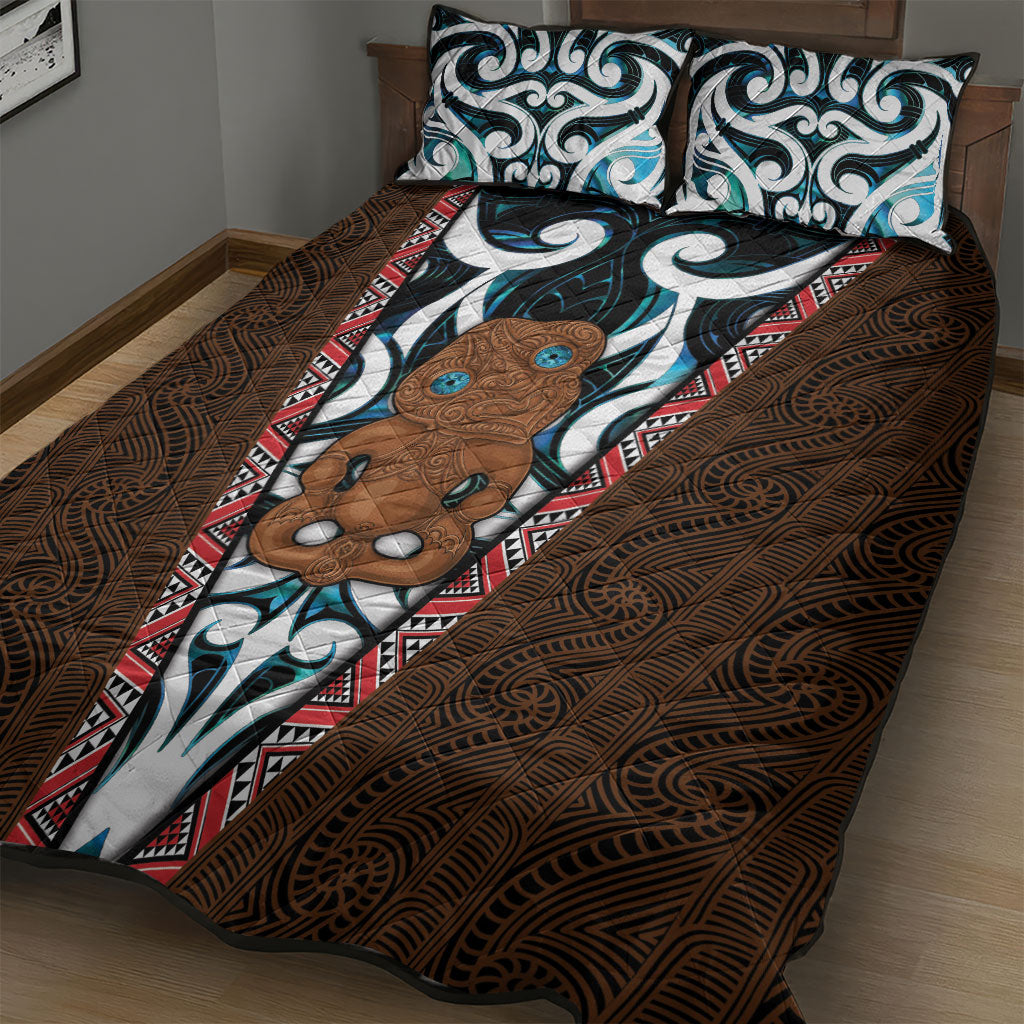 New Zealand Whakairo Quilt Bed Set Tiki Maori Carving Taniko Motifs LT14 - Polynesian Pride