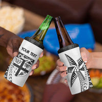 Custom Fiji Rugby Can Cooler Tumbler Go Champions Fijian Tapa Cloth