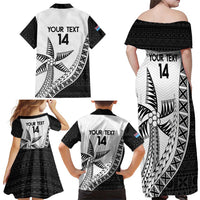 Custom Fiji Rugby Family Matching Off Shoulder Maxi Dress and Hawaiian Shirt Go Champions Fijian Tapa Cloth LT14 - Polynesian Pride
