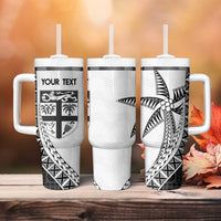 Custom Fiji Rugby Tumbler With Handle Go Champions Fijian Tapa Cloth