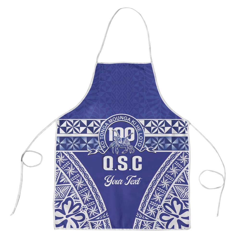 Personalised Queen Salote College Apron Kolisi Fefine 100th Anniversary Kupesi Blue LT14 Blue - Polynesian Pride