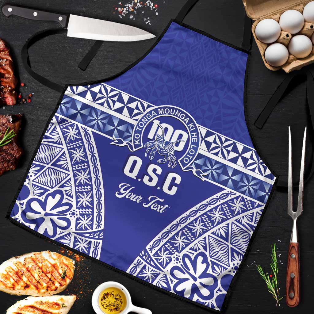 Personalised Queen Salote College Apron Kolisi Fefine 100th Anniversary Kupesi Blue LT14 Blue - Polynesian Pride
