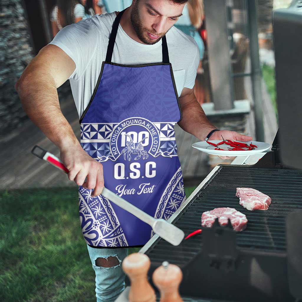 Personalised Queen Salote College Apron Kolisi Fefine 100th Anniversary Kupesi Blue LT14 - Polynesian Pride