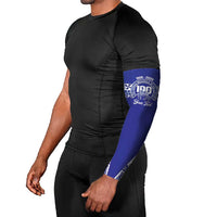 Personalised Queen Salote College Arm Sleeves Kolisi Fefine 100th Anniversary Kupesi Blue - Polynesian Pride