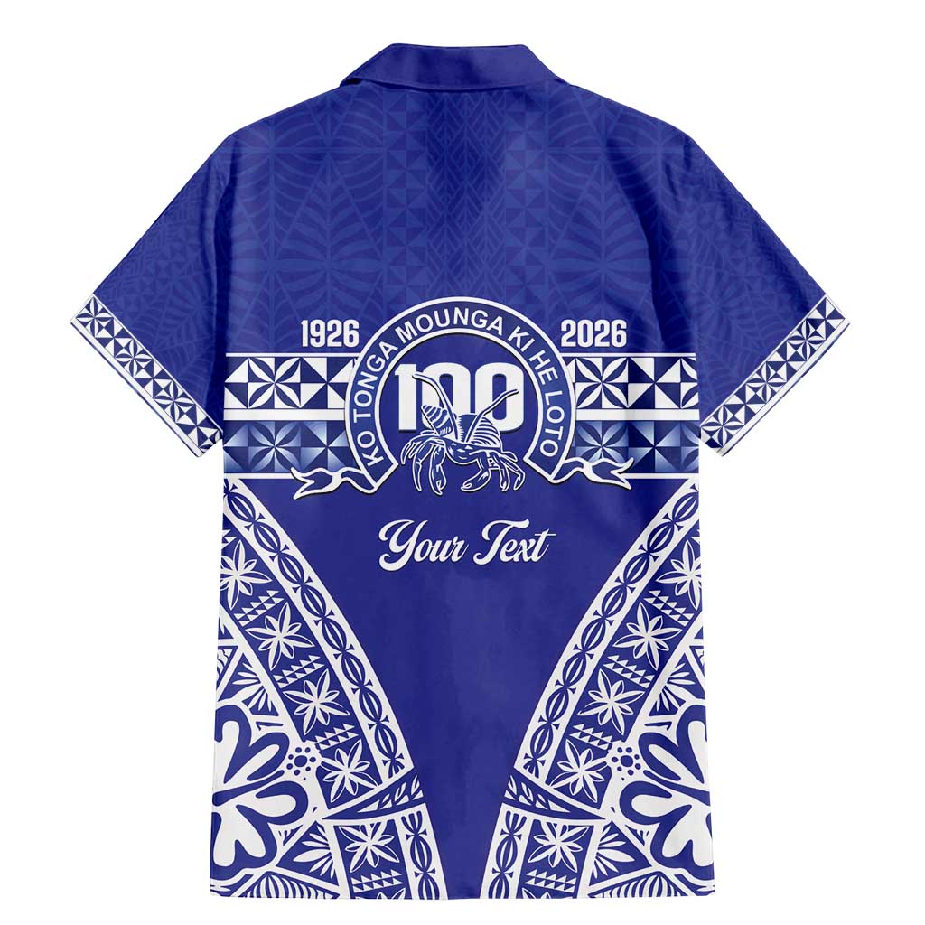 Personalised Queen Salote College Family Matching Mermaid Dress and Hawaiian Shirt Kolisi Fefine 100th Anniversary Kupesi Blue LT14 - Polynesian Pride