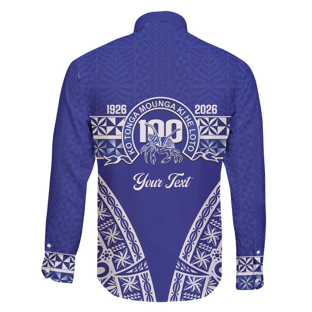 Personalised Queen Salote College Family Matching Mermaid Dress and Hawaiian Shirt Kolisi Fefine 100th Anniversary Kupesi Blue LT14 - Polynesian Pride