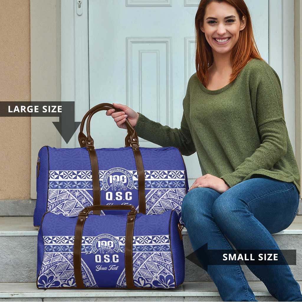 Personalised Queen Salote College Travel Bag Kolisi Fefine 100th Anniversary Kupesi Blue - Polynesian Pride