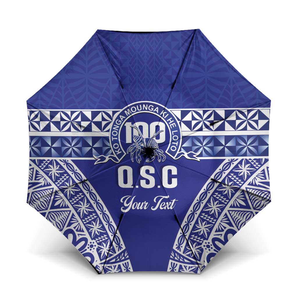 Personalised Queen Salote College Umbrella Kolisi Fefine 100th Anniversary Kupesi Blue LT14 One Size Folded 11.42 inch Opened Diameter 37.4 inch Blue - Polynesian Pride