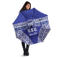 Personalised Queen Salote College Umbrella Kolisi Fefine 100th Anniversary Kupesi Blue LT14 - Polynesian Pride
