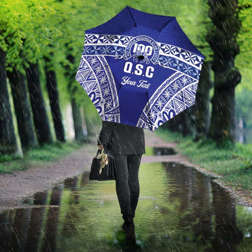 Personalised Queen Salote College Umbrella Kolisi Fefine 100th Anniversary Kupesi Blue LT14 - Polynesian Pride