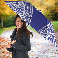 Personalised Queen Salote College Umbrella Kolisi Fefine 100th Anniversary Kupesi Blue LT14 - Polynesian Pride