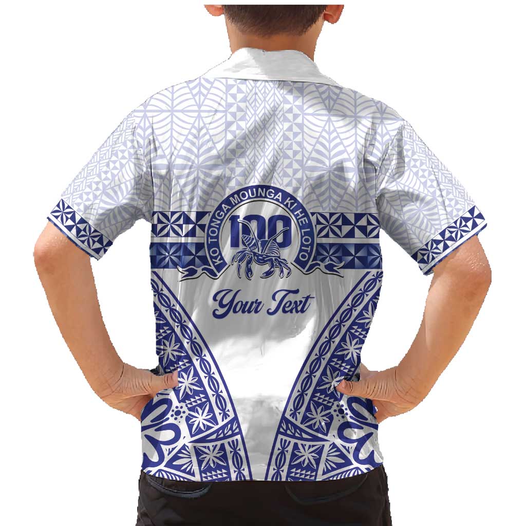 Personalised Queen Salote College Family Matching Mermaid Dress and Hawaiian Shirt Kolisi Fefine 100th Anniversary Kupesi White LT14 - Polynesian Pride