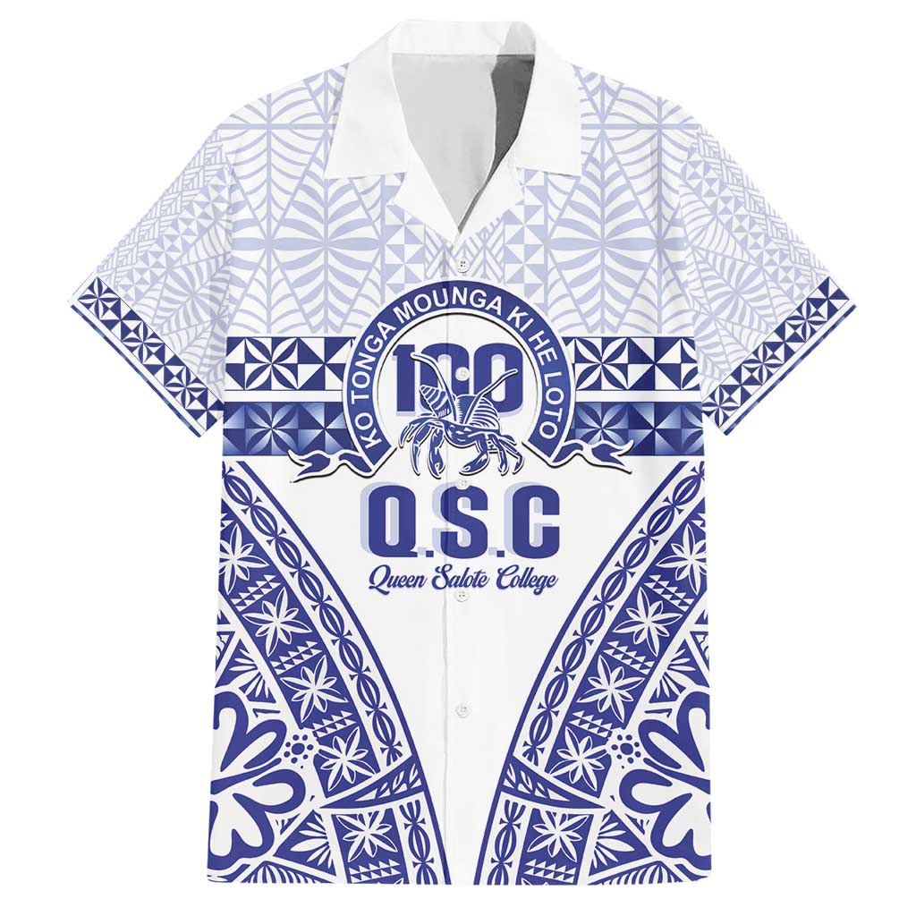 Personalised Queen Salote College Family Matching Short Sleeve Bodycon Dress and Hawaiian Shirt Kolisi Fefine 100th Anniversary Kupesi White LT14 Dad's Shirt - Short Sleeve White - Polynesian Pride