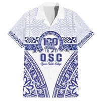 Personalised Queen Salote College Family Matching Short Sleeve Bodycon Dress and Hawaiian Shirt Kolisi Fefine 100th Anniversary Kupesi White LT14 Dad's Shirt - Short Sleeve White - Polynesian Pride