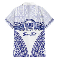 Personalised Queen Salote College Family Matching Short Sleeve Bodycon Dress and Hawaiian Shirt Kolisi Fefine 100th Anniversary Kupesi White LT14 - Polynesian Pride