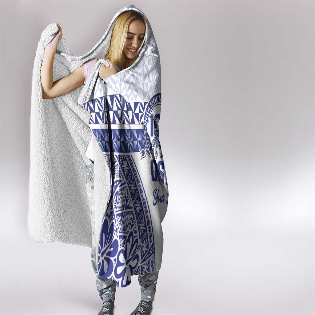 Personalised Queen Salote College Hooded Blanket Kolisi Fefine 100th Anniversary Kupesi White - Polynesian Pride