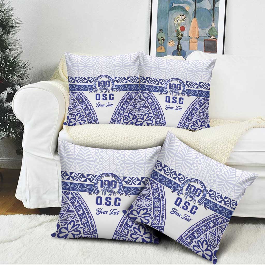 Personalised Queen Salote College Pillow Cover Kolisi Fefine 100th Anniversary Kupesi White - Polynesian Pride