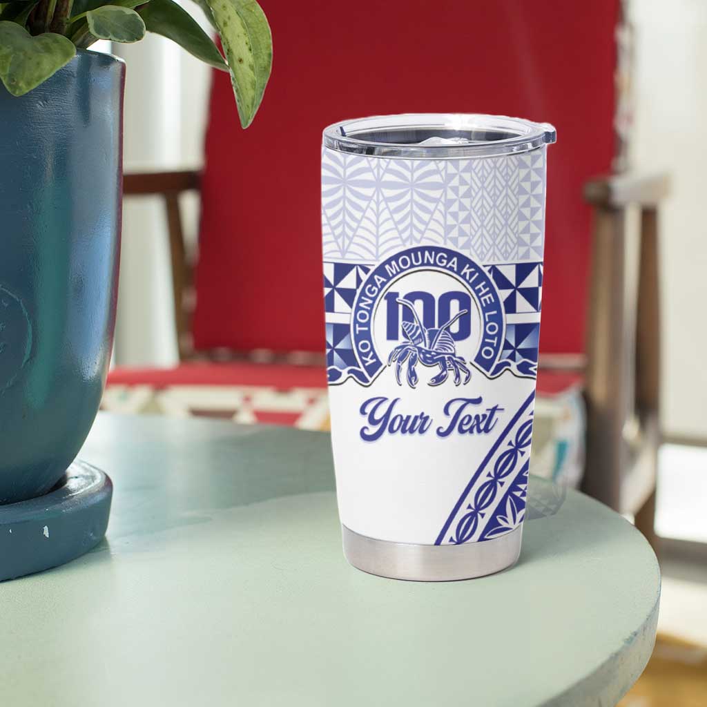 Personalised Queen Salote College Tumbler Cup Kolisi Fefine 100th Anniversary Kupesi White - Polynesian Pride