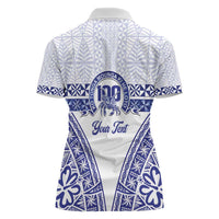 Personalised Queen Salote College Women Polo Shirt Kolisi Fefine 100th Anniversary Kupesi White LT14 - Polynesian Pride