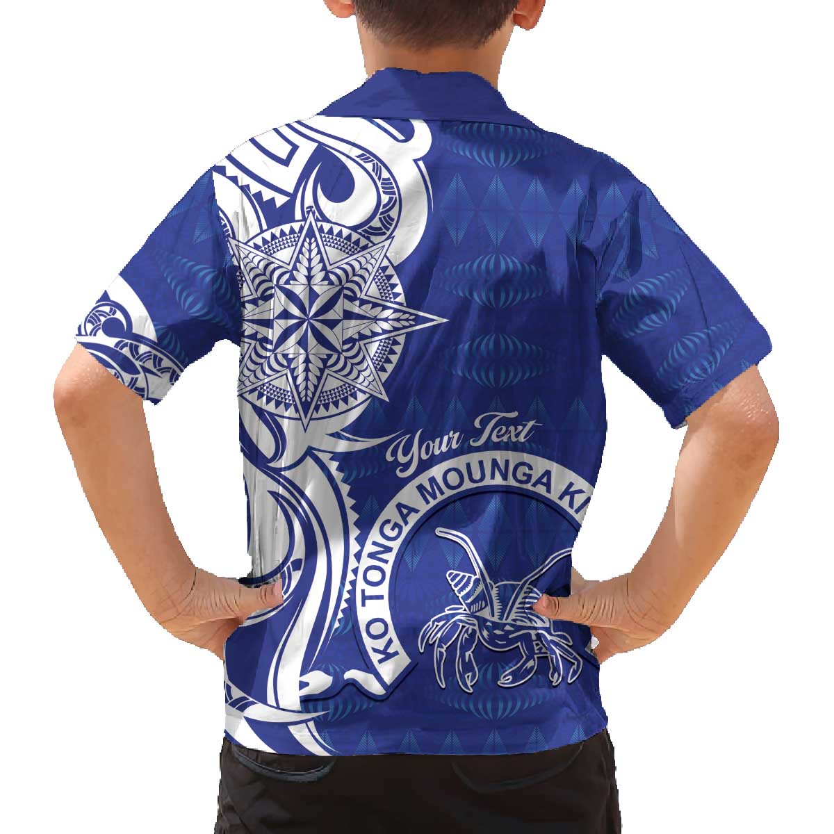 Personalised Queen Salote College Family Matching Off The Shoulder Long Sleeve Dress and Hawaiian Shirt QSC Est 1926 Ngatu Pattern LT14 - Polynesian Pride