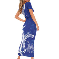 Personalised Queen Salote College Family Matching Short Sleeve Bodycon Dress and Hawaiian Shirt QSC Est 1926 Ngatu Pattern LT14 - Polynesian Pride
