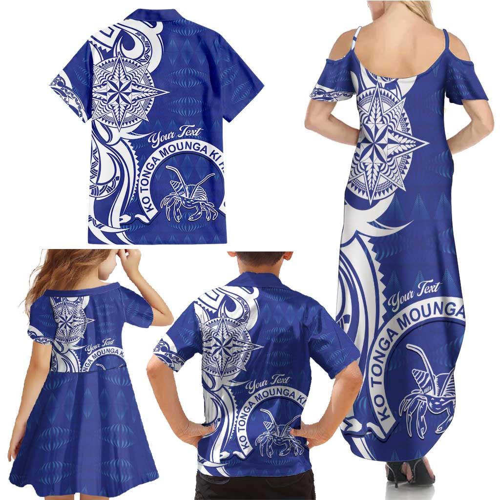 Personalised Queen Salote College Family Matching Summer Maxi Dress and Hawaiian Shirt QSC Est 1926 Ngatu Pattern LT14 - Polynesian Pride