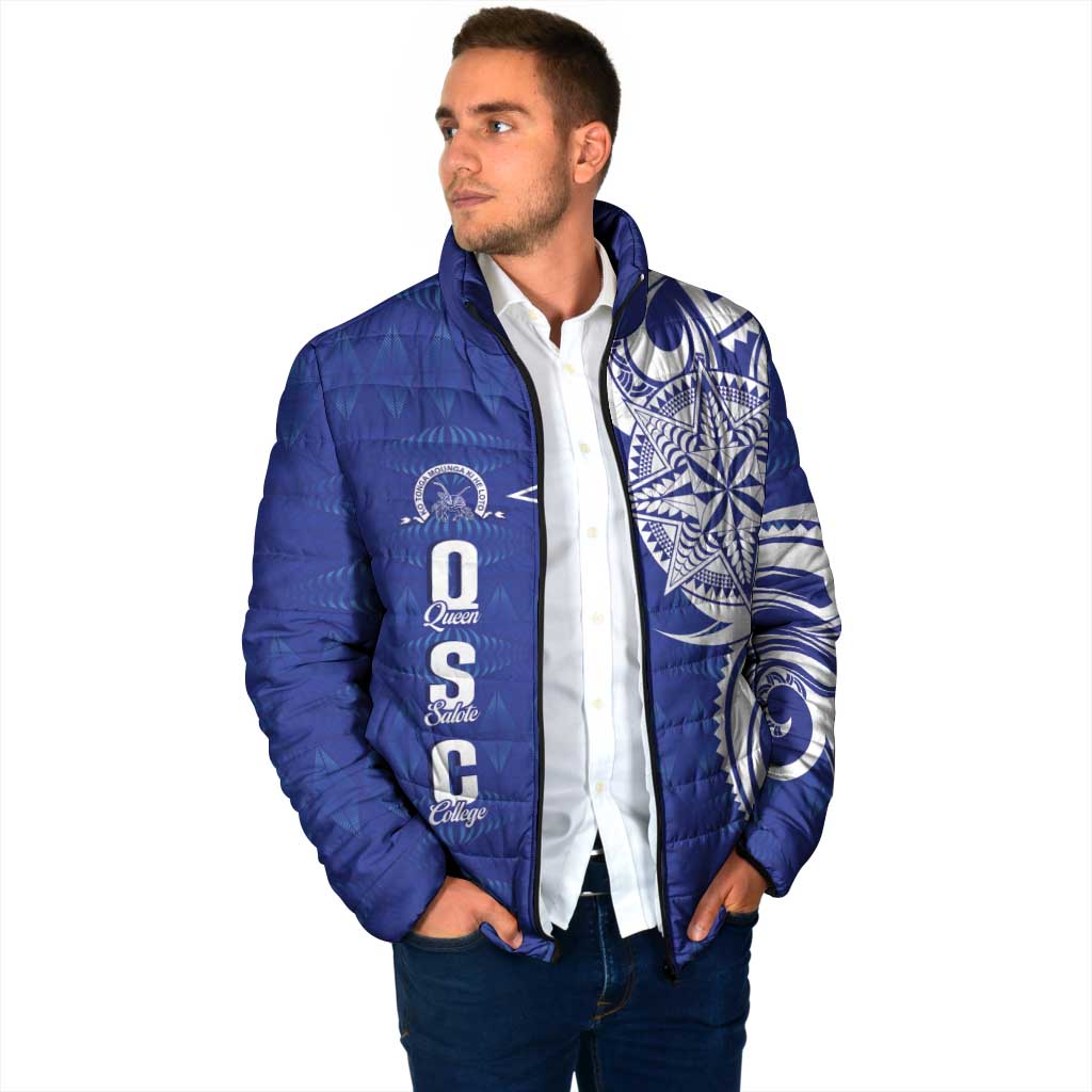Personalised Queen Salote College Padded Jacket QSC Est 1926 Ngatu Pattern - Polynesian Pride