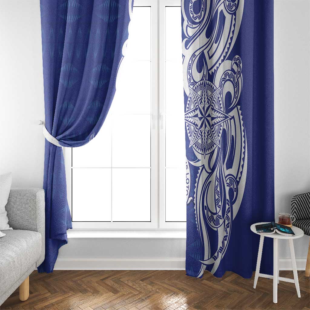 Personalised Queen Salote College Window Curtain QSC Est 1926 Ngatu Pattern - Polynesian Pride