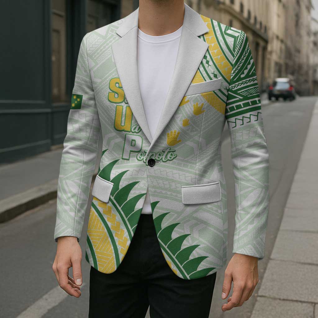 Personalised Samoa Ua Potopoto Blazer SUP Est 2025 Samoan Pattern - Polynesian Pride