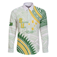Personalised Samoa Ua Potopoto Family Matching Mermaid Dress and Hawaiian Shirt SUP Est 2025 Samoan Pattern - Polynesian Pride