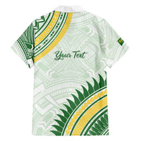 Personalised Samoa Ua Potopoto Family Matching Off Shoulder Maxi Dress and Hawaiian Shirt SUP Est 2025 Samoan Pattern - Polynesian Pride
