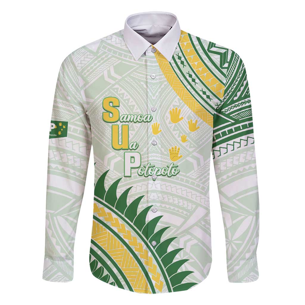 Personalised Samoa Ua Potopoto Family Matching Off Shoulder Short Dress and Hawaiian Shirt SUP Est 2025 Samoan Pattern - Polynesian Pride