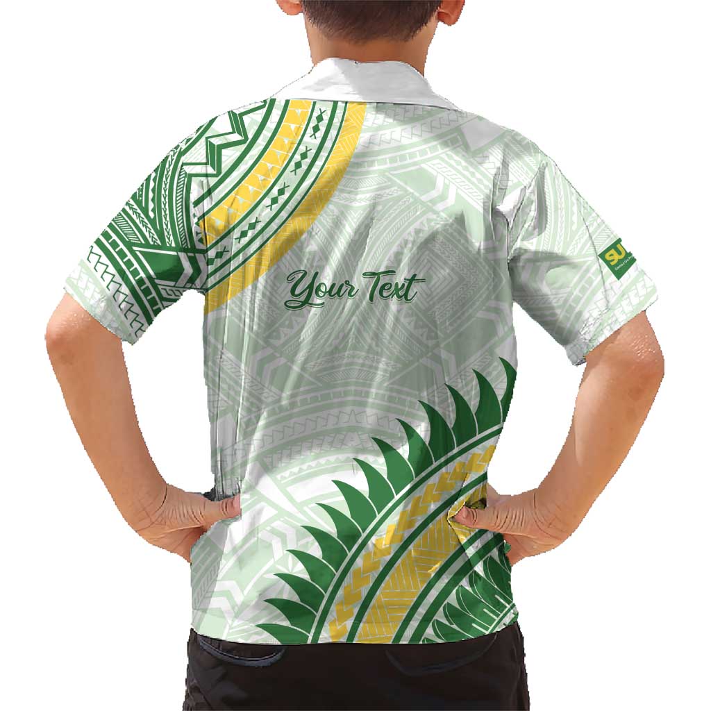 Personalised Samoa Ua Potopoto Family Matching Short Sleeve Bodycon Dress and Hawaiian Shirt SUP Est 2025 Samoan Pattern LT14 - Polynesian Pride