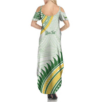 Personalised Samoa Ua Potopoto Family Matching Summer Maxi Dress and Hawaiian Shirt SUP Est 2025 Samoan Pattern - Polynesian Pride