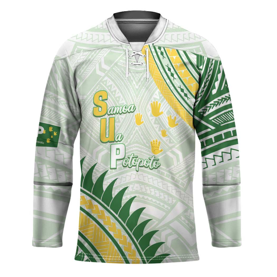 Personalised Samoa Ua Potopoto Hockey Jersey SUP Est 2025 Samoan Pattern - Polynesian Pride