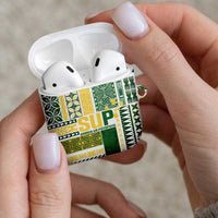 Samoa Uniting Party AirPods Case SUP Est 2025 Siapo Pattern - Polynesian Pride