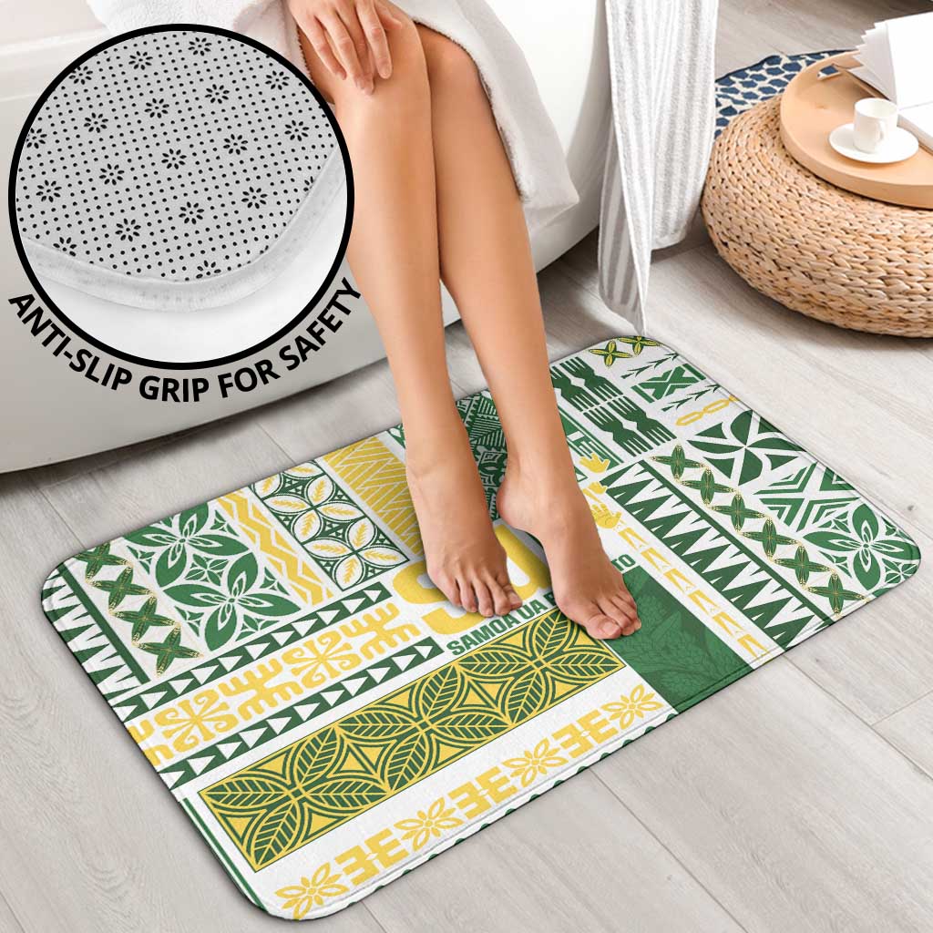 Samoa Uniting Party Bathroom Set SUP Est 2025 Siapo Pattern - Polynesian Pride