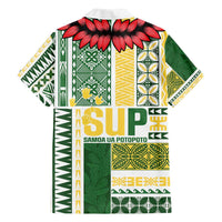 Samoa Uniting Party Family Matching Long Sleeve Bodycon Dress and Hawaiian Shirt SUP Est 2025 Siapo Pattern - Polynesian Pride