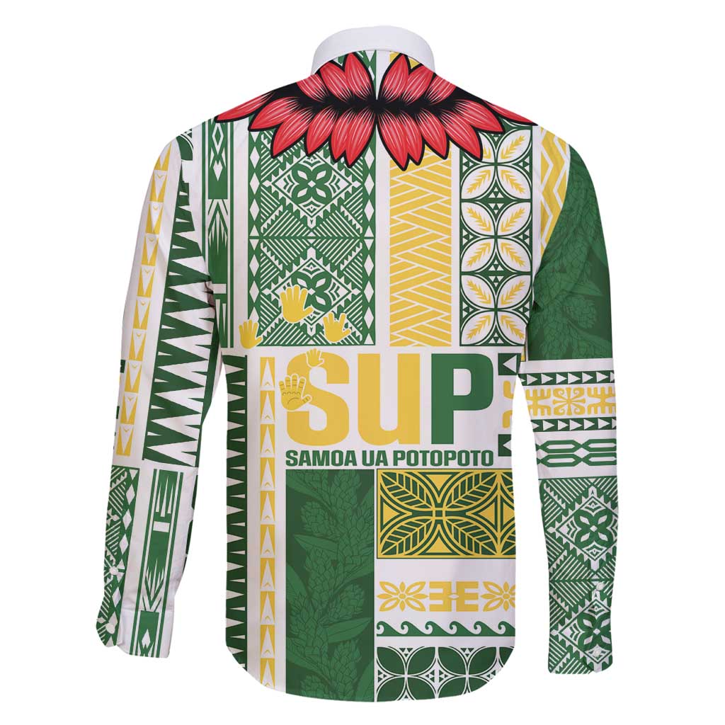 Samoa Uniting Party Family Matching Off Shoulder Maxi Dress and Hawaiian Shirt SUP Est 2025 Siapo Pattern - Polynesian Pride