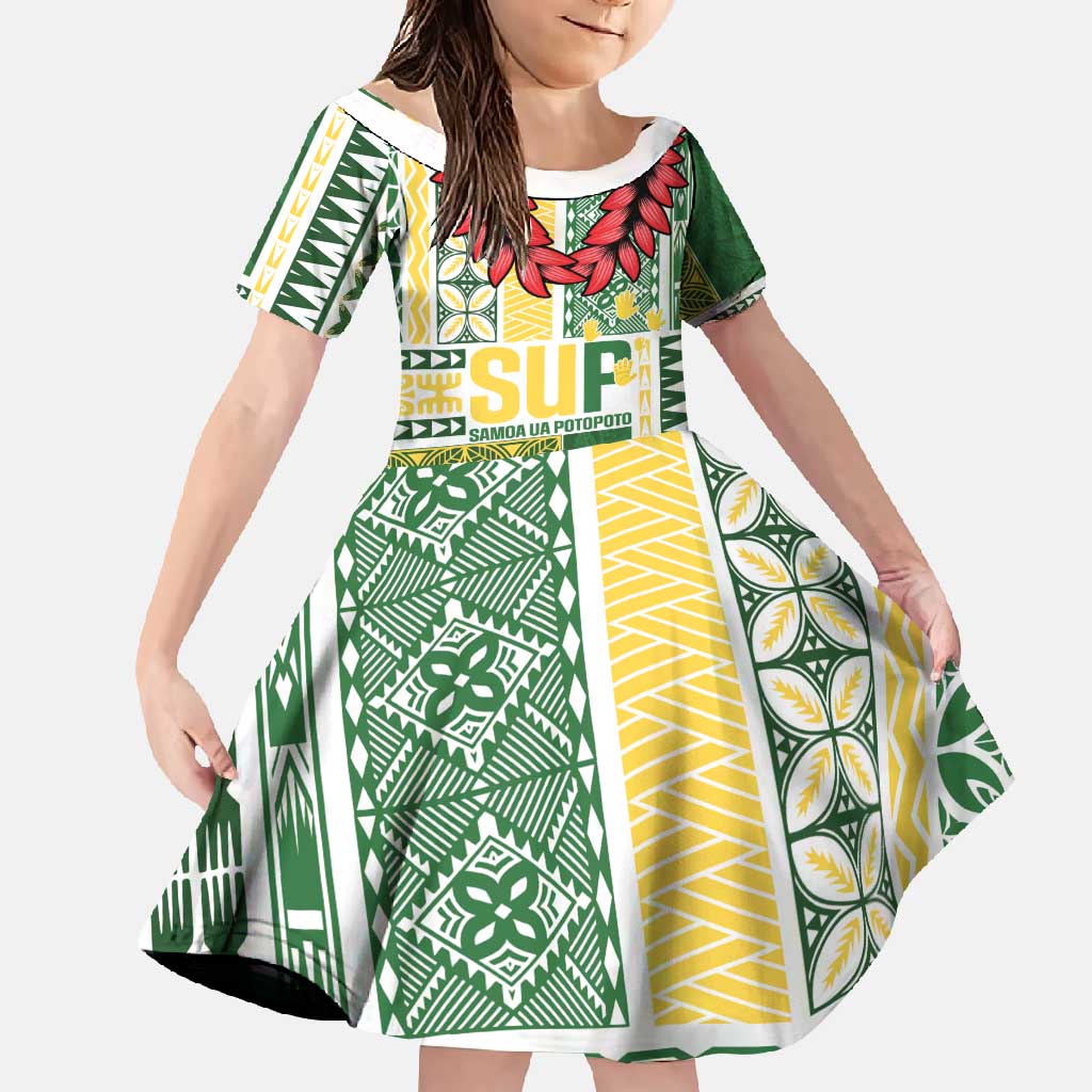 Samoa Uniting Party Family Matching Tank Maxi Dress and Hawaiian Shirt SUP Est 2025 Siapo Pattern - Polynesian Pride