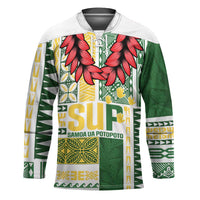 Samoa Uniting Party Hockey Jersey SUP Est 2025 Siapo Pattern - Polynesian Pride
