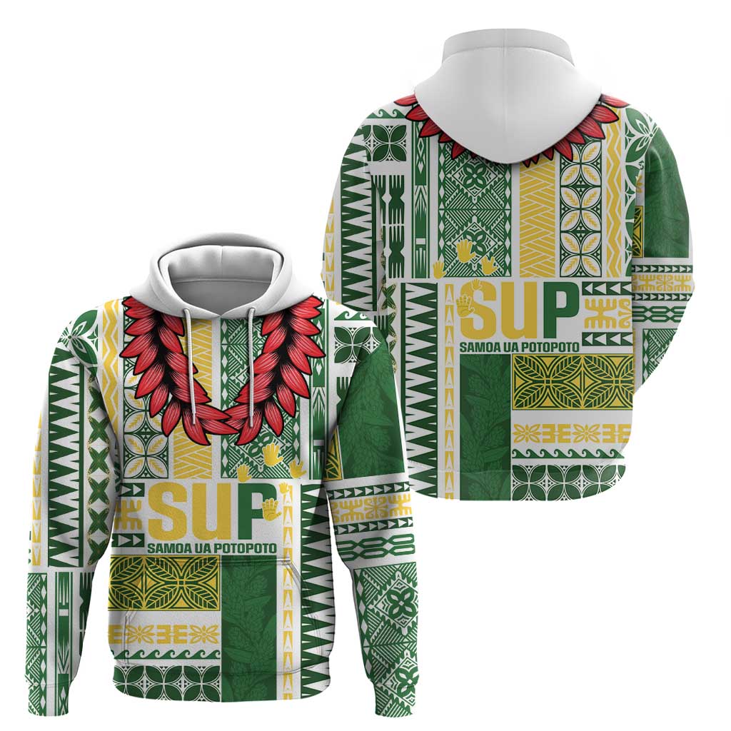 Samoa Uniting Party Hoodie SUP Est 2025 Siapo Pattern - Polynesian Pride