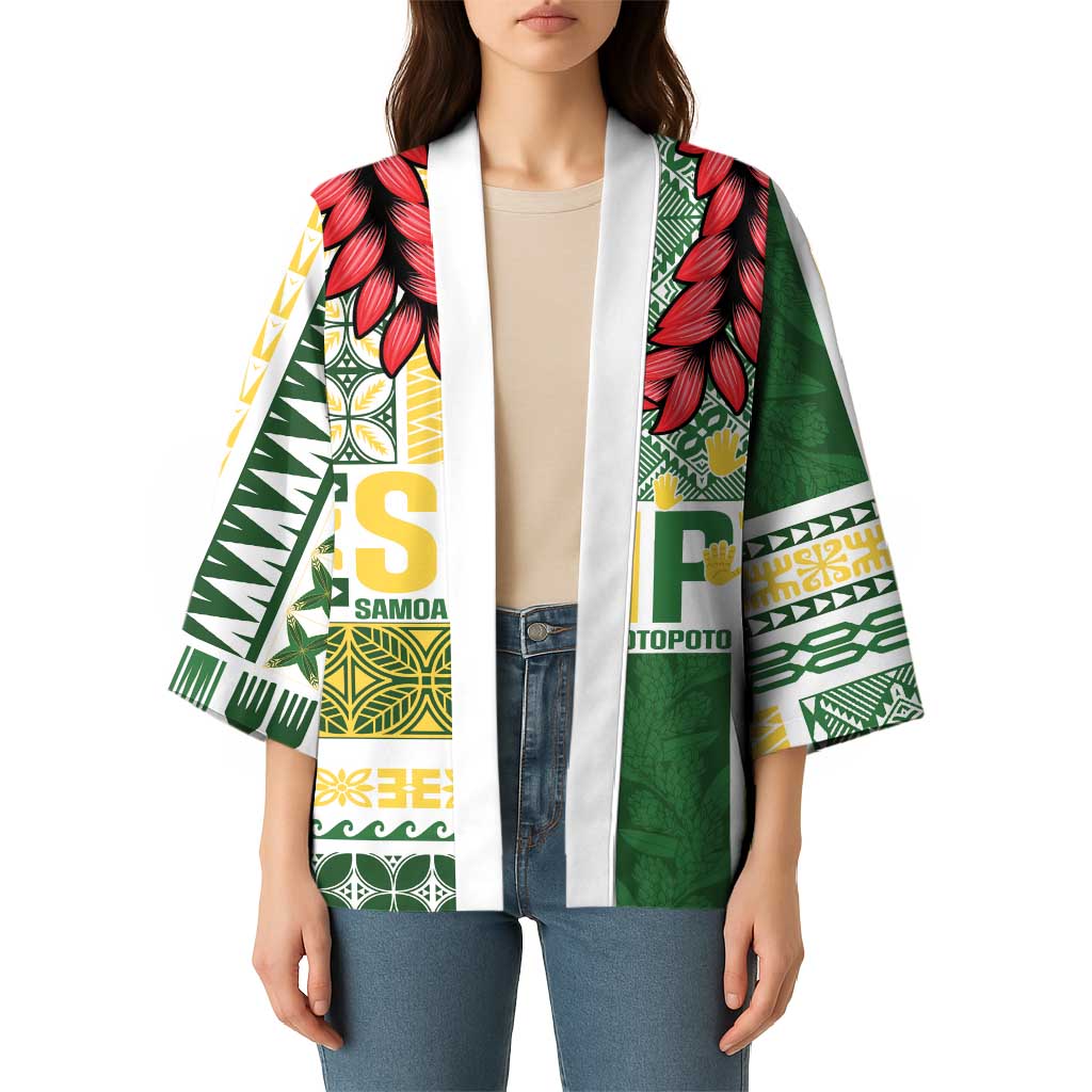 Samoa Uniting Party Kimono SUP Est 2025 Siapo Pattern - Polynesian Pride