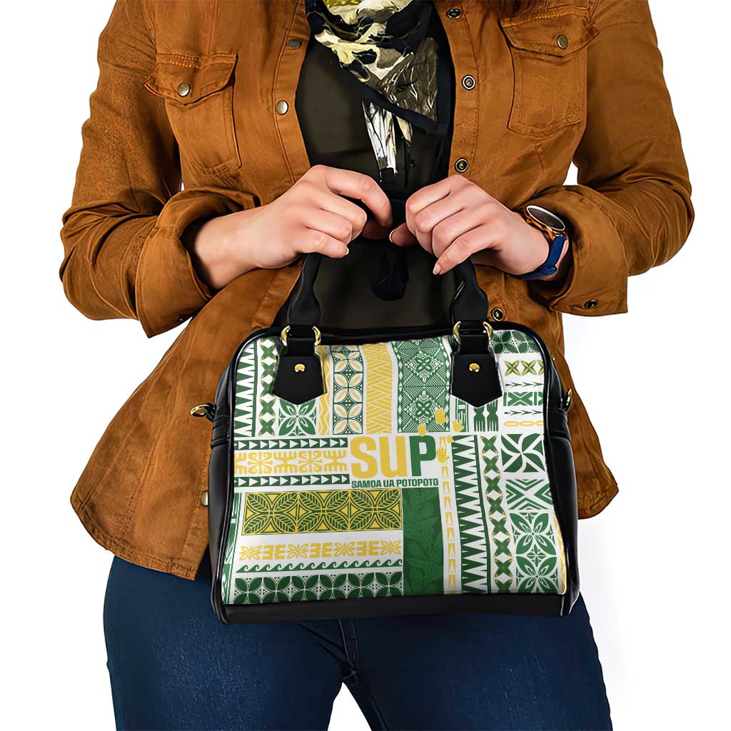 Samoa Uniting Party Shoulder Handbag SUP Est 2025 Siapo Pattern - Polynesian Pride