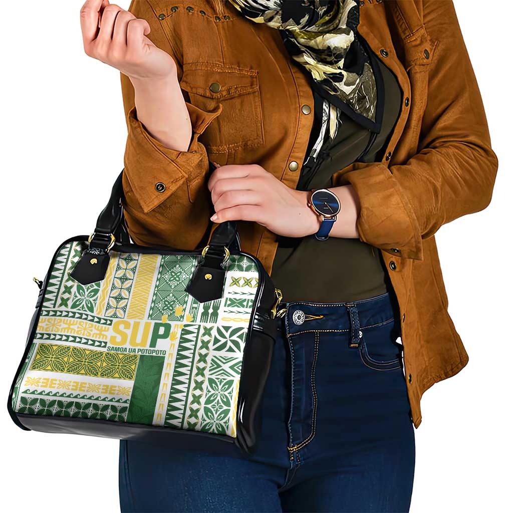 Samoa Uniting Party Shoulder Handbag SUP Est 2025 Siapo Pattern - Polynesian Pride